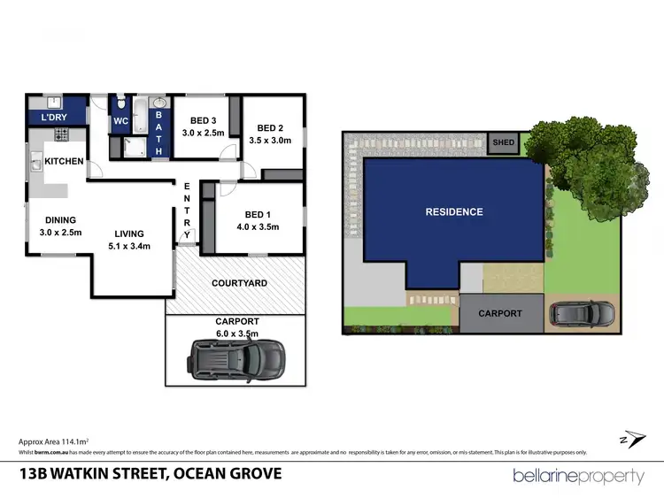 Floorplan of Homely house listing, 13B Watkin Street, Ocean Grove VIC 3226