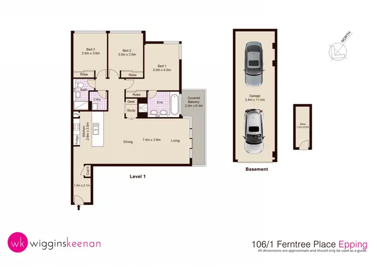 Floorplan of Homely apartment listing, 106/1 Ferntree Place, Epping NSW 2121