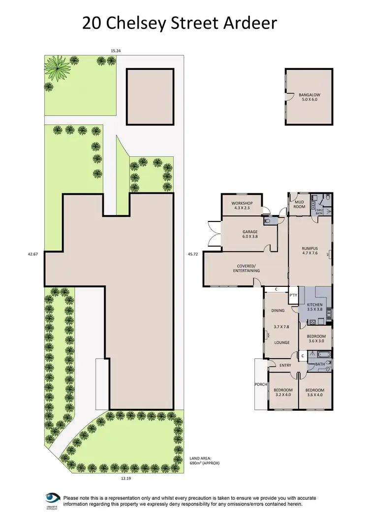 Floorplan of Homely house listing, 20 Chelsey Street, Ardeer VIC 3022