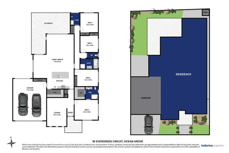 Floorplan of Homely house listing, 59 Evergreen Circuit, Ocean Grove VIC 3226