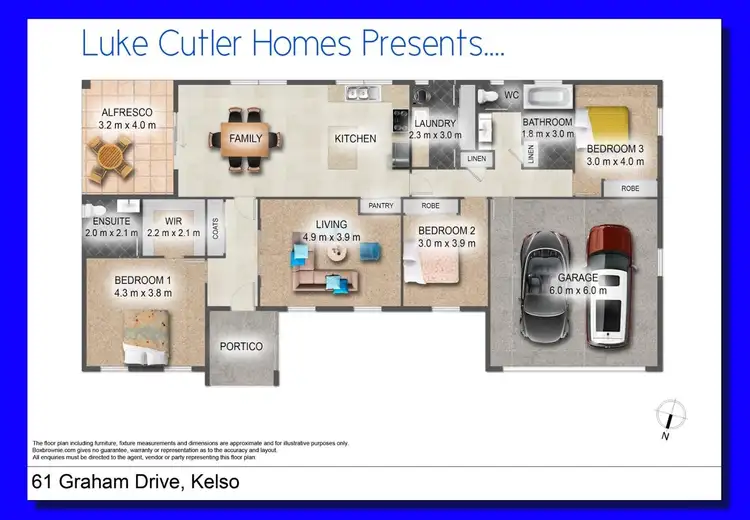 Floorplan of Homely house listing, 61 Graham Drive, Kelso NSW 2795
