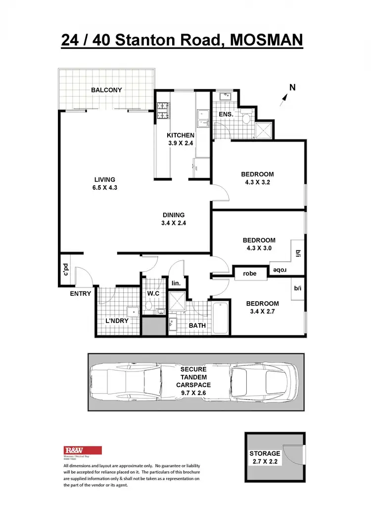 Floorplan of Homely apartment listing, 24/40 Stanton Road, Mosman NSW 2088