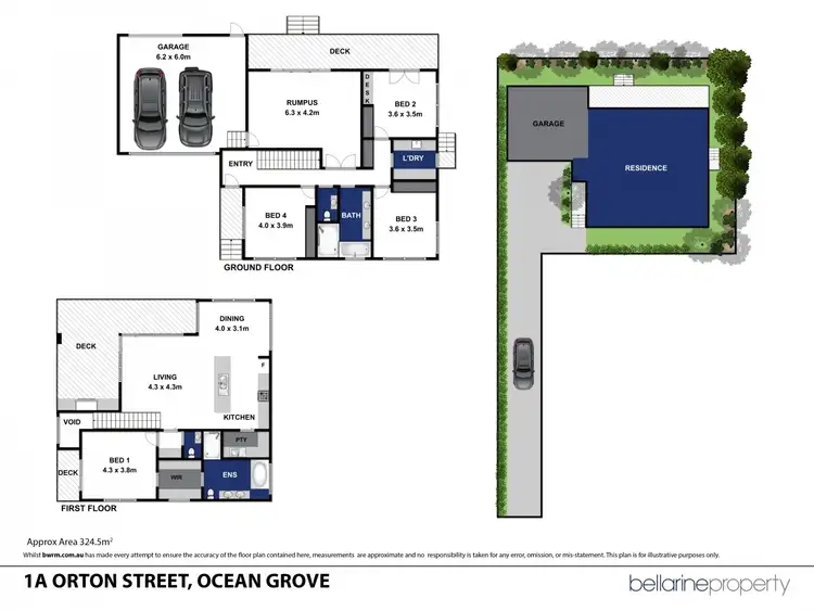 Floorplan of Homely townhouse listing, 1A Orton Street, Ocean Grove VIC 3226