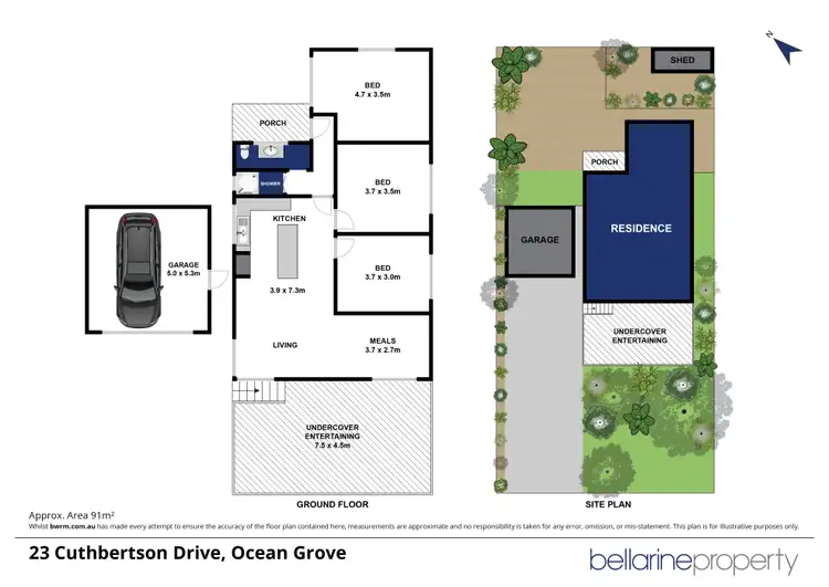 Floorplan of Homely house listing, 23 Cuthbertson Drive, Ocean Grove VIC 3226