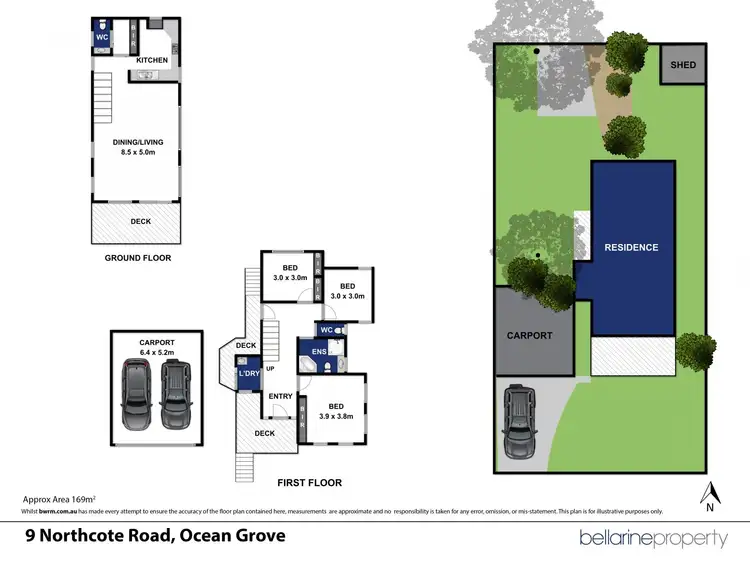 Floorplan of Homely house listing, 9 Northcote Road, Ocean Grove VIC 3226