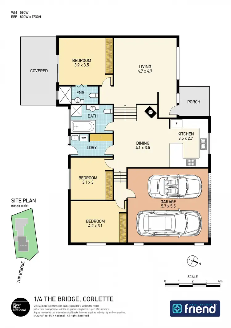 Floorplan of Homely semi-detached listing, 1/4 The Bridge, Corlette NSW 2315