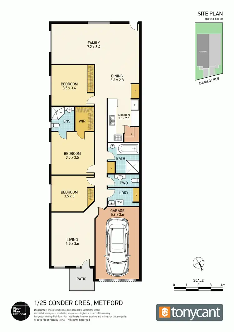 Floorplan of Homely unit listing, 1/25 Conder Crescent, Metford NSW 2323