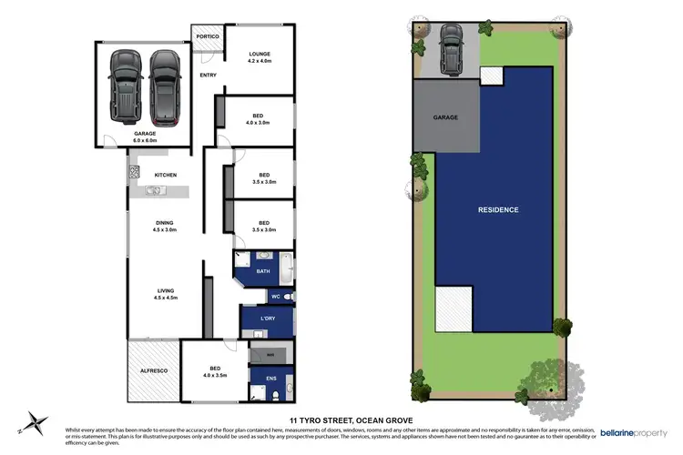 Floorplan of Homely house listing, 11 Tyro Street, Ocean Grove VIC 3226