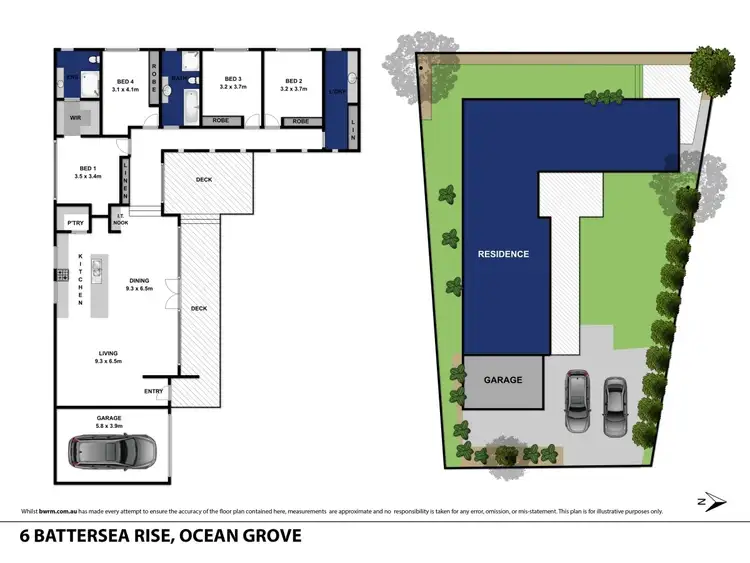 Floorplan of Homely house listing, 6 Battersea Rise, Ocean Grove VIC 3226
