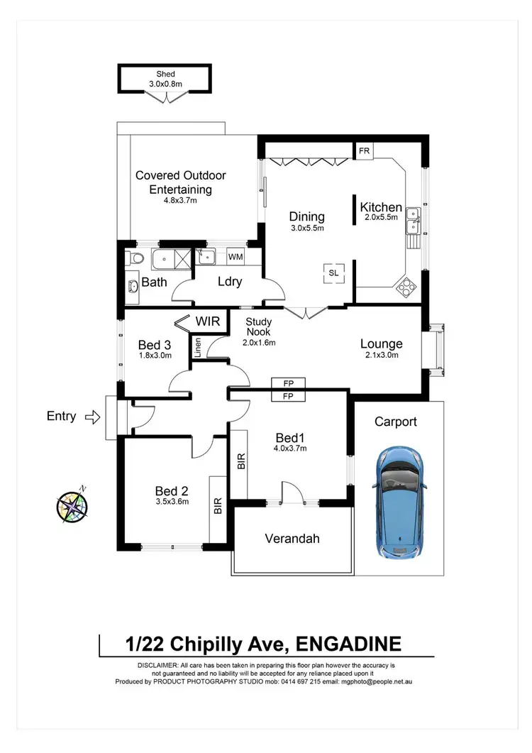 Floorplan of Homely house listing, 1/22 Chipilly Avenue, Engadine NSW 2233