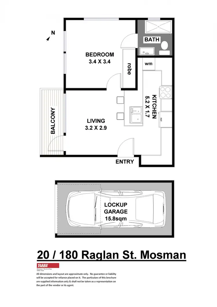 Floorplan of Homely unit listing, 20/180 Raglan Street, Mosman NSW 2088
