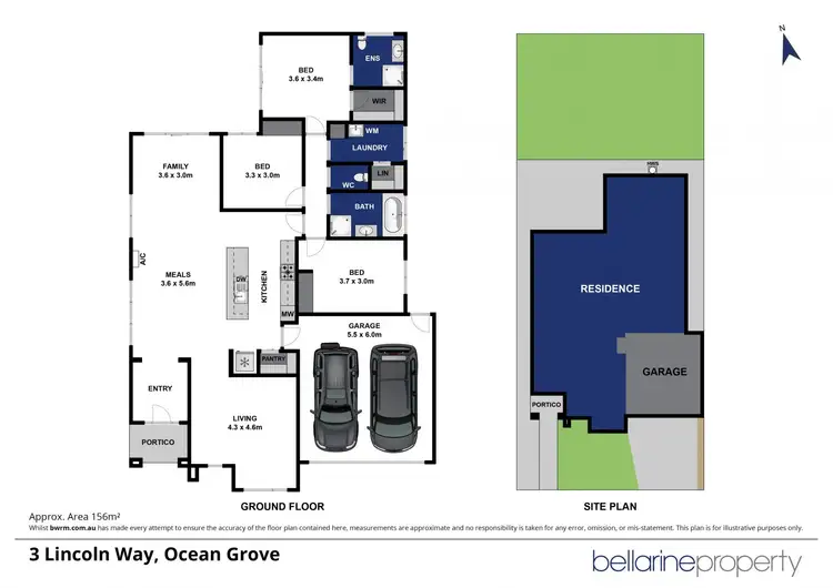 Floorplan of Homely house listing, 3 Lincoln Way, Ocean Grove VIC 3226