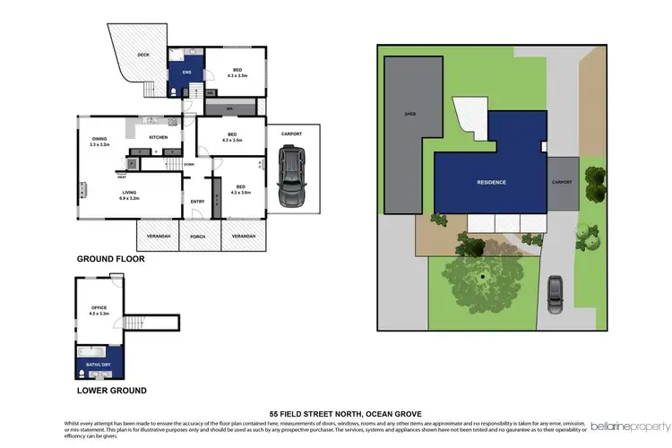 Floorplan of Homely house listing, 55 Field Street, Ocean Grove VIC 3226