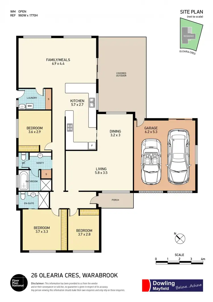 Floorplan of Homely house listing, 26 Olearia Crescent, Warabrook NSW 2304