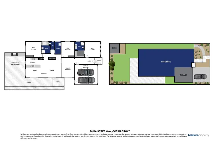 Floorplan of Homely house listing, 20 Daintree Way, Ocean Grove VIC 3226