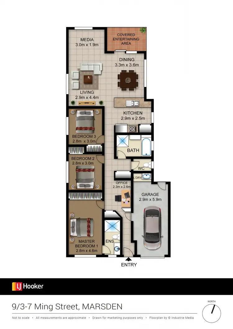 Floorplan of Homely townhouse listing, 9/3-7 Ming St, Marsden QLD 4132