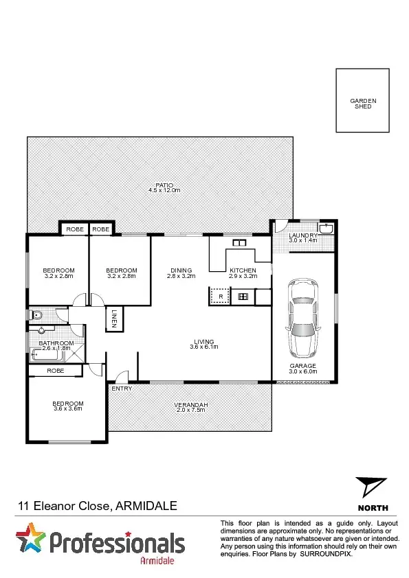 Floorplan of Homely house listing, 11 Eleanor Close, Armidale NSW 2350