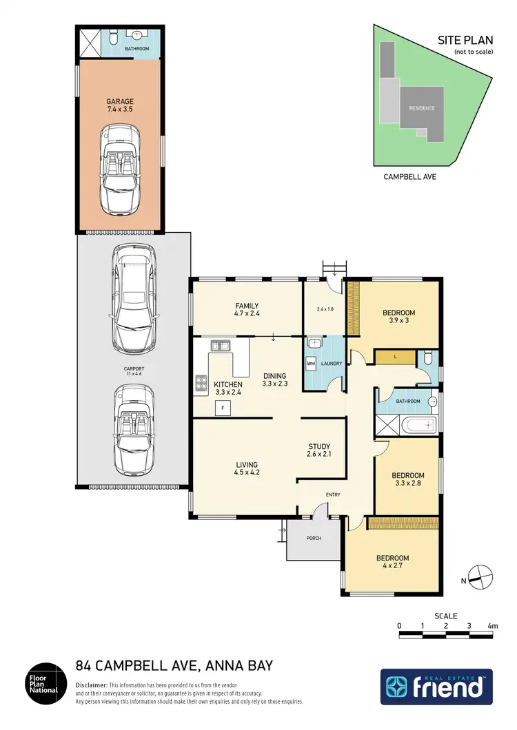 Floorplan of Homely house listing, 84 Campbell Avenue, Anna Bay NSW 2316