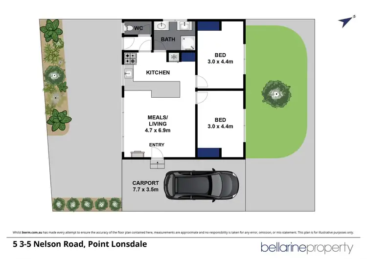 Floorplan of Homely unit listing, 5/3-5 Nelson Road, Point Lonsdale VIC 3225