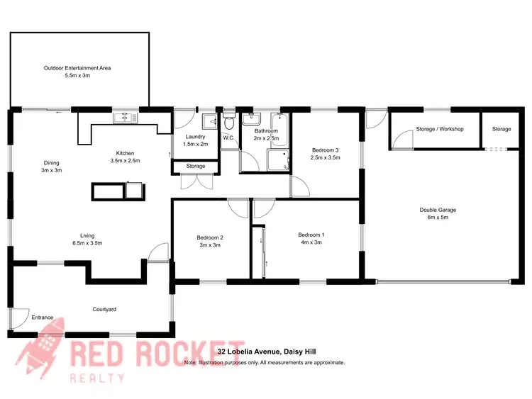 Floorplan of Homely house listing, 32 Lobelia Avenue, Daisy Hill QLD 4127