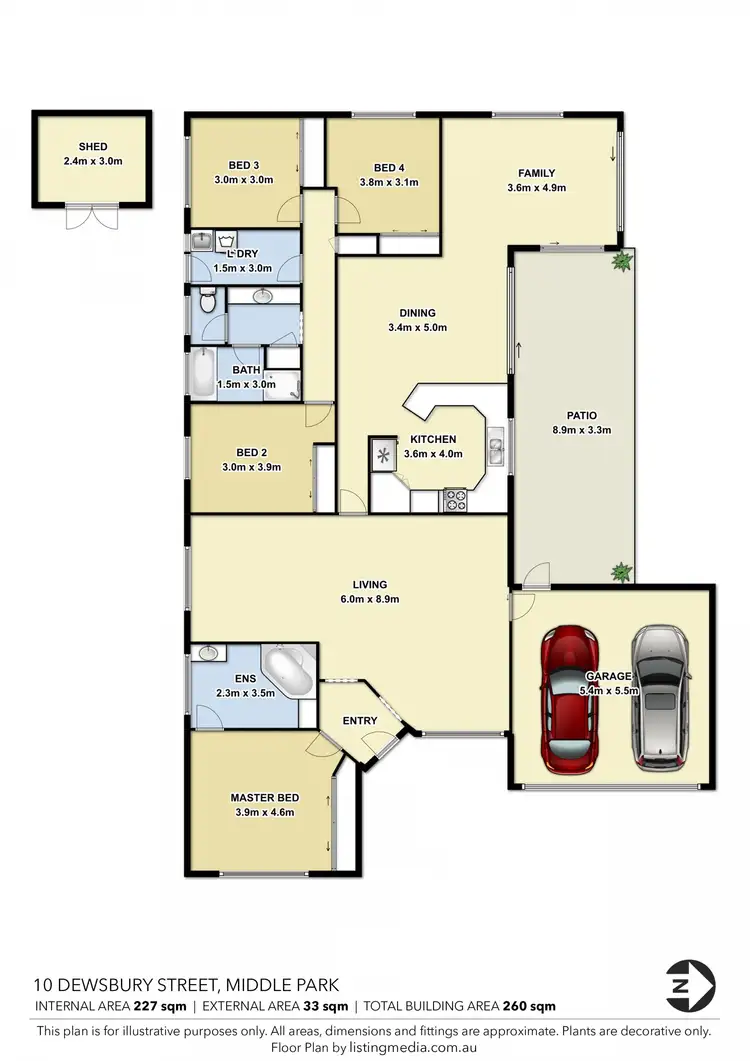 Floorplan of Homely house listing, 10 Dewsbury Street, Middle Park QLD 4074