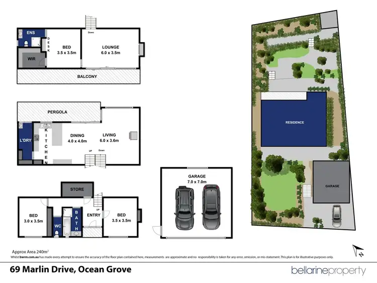 Floorplan of Homely house listing, 69 Marlin Drive, Ocean Grove VIC 3226