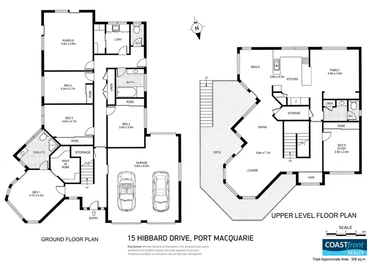 Floorplan of Homely house listing, 15 Hibbard Drive, Port Macquarie NSW 2444