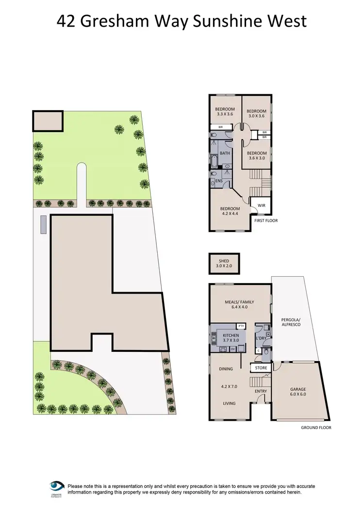 Floorplan of Homely house listing, 42 Gresham Way, Sunshine West VIC 3020