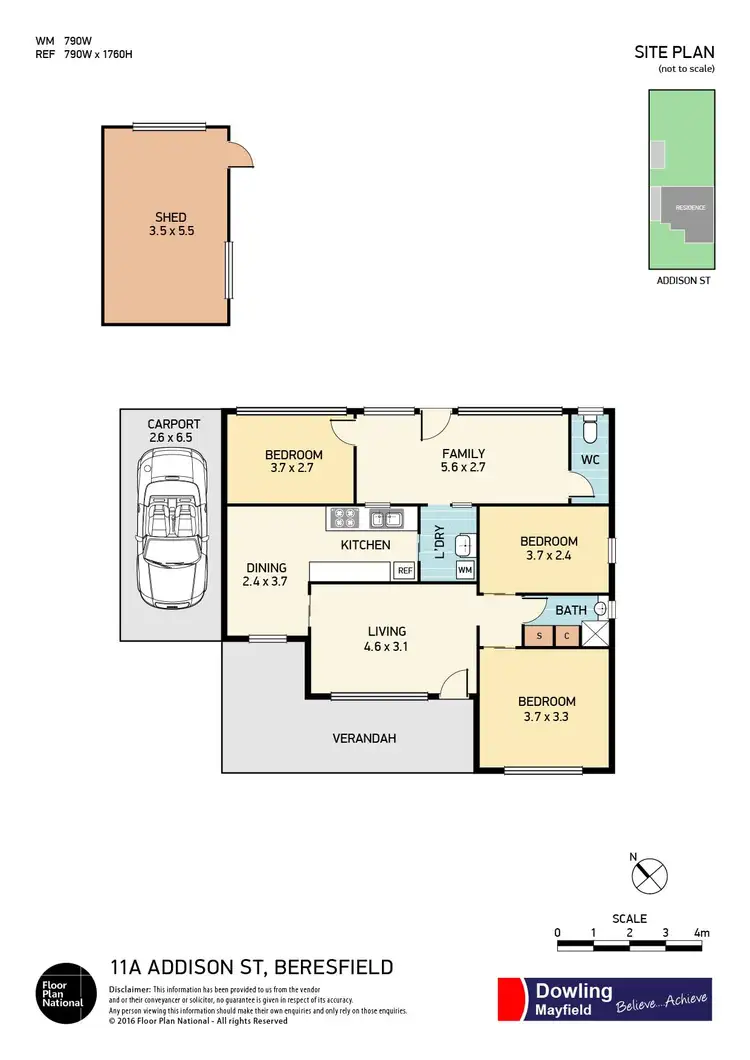 Floorplan of Homely house listing, 11A Addison Street, Beresfield NSW 2322