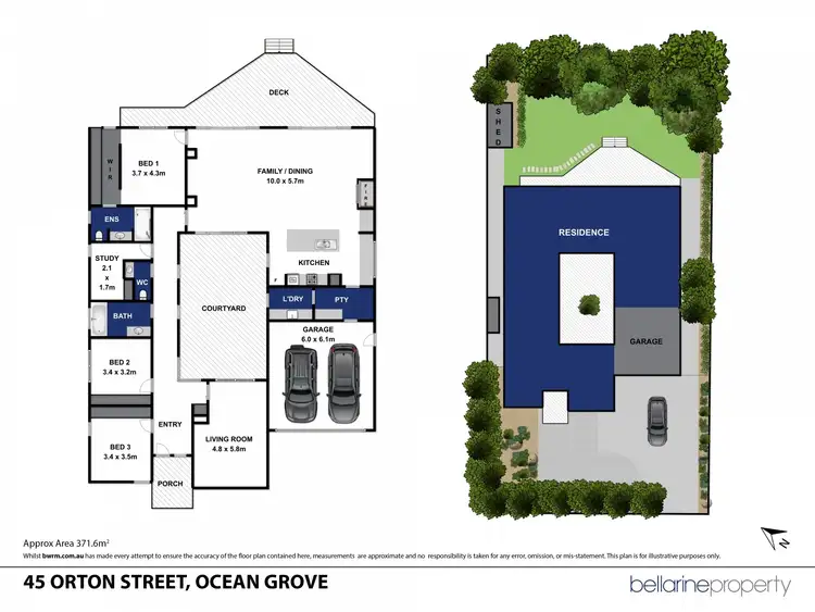 Floorplan of Homely house listing, 45 Orton Street, Ocean Grove VIC 3226