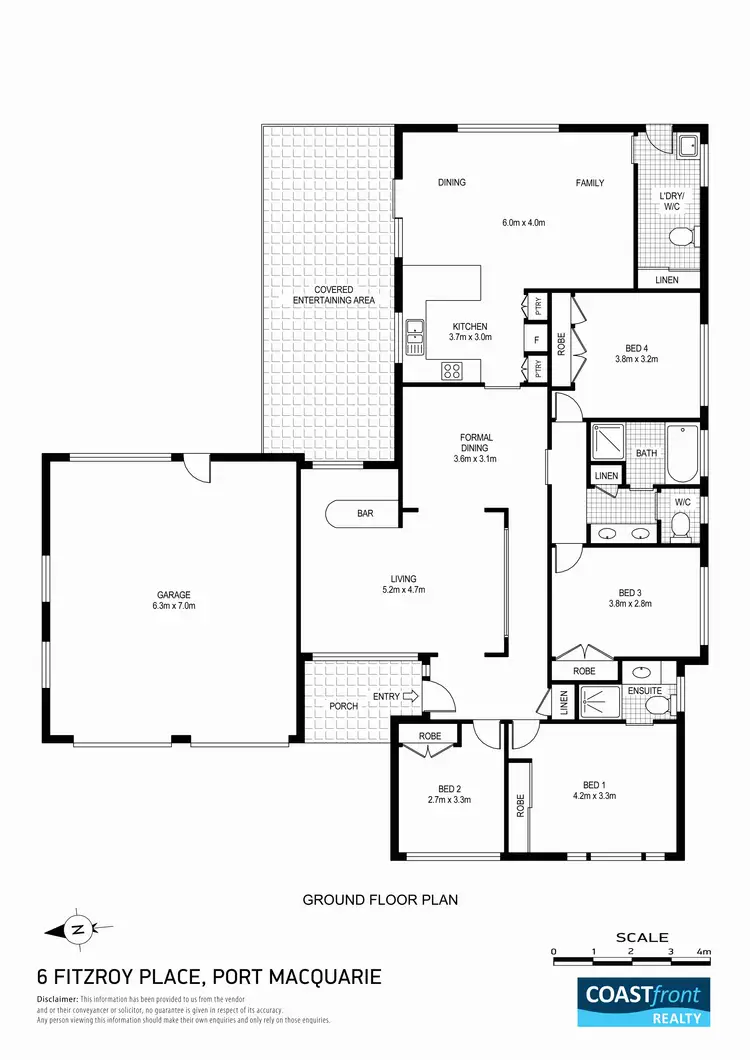 Floorplan of Homely house listing, 6 Fitzroy Place, Port Macquarie NSW 2444