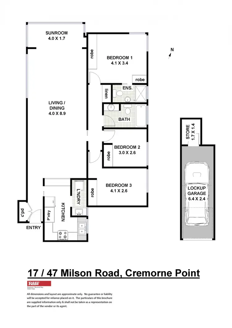 Floorplan of Homely apartment listing, 17/47 Milson Road, Cremorne Point NSW 2090