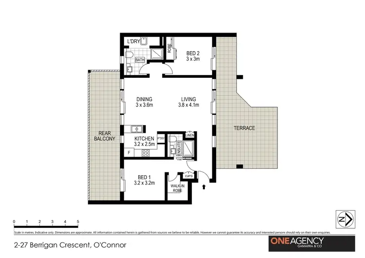 Floorplan of Homely apartment listing, 2/27 Berrigan Crescent, O'connor ACT 2602