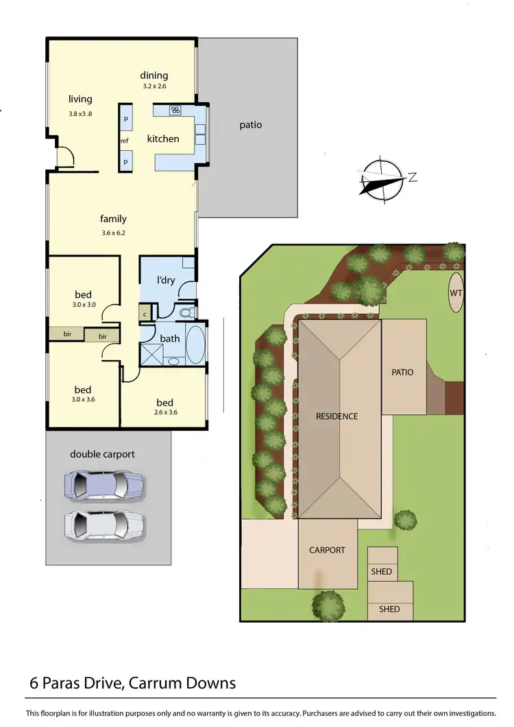 Floorplan of Homely house listing, 6 Paras Dve, Carrum Downs VIC 3201