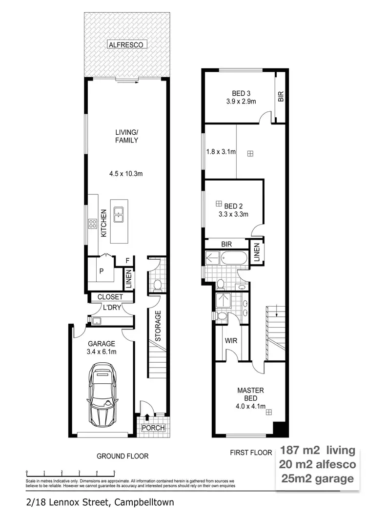 Floorplan of Homely townhouse listing, 18b Lennox Street, Campbelltown SA 5074