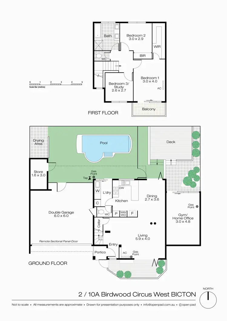Floorplan of Homely townhouse listing, 2/10a Birdwood Circus West, Bicton WA 6157