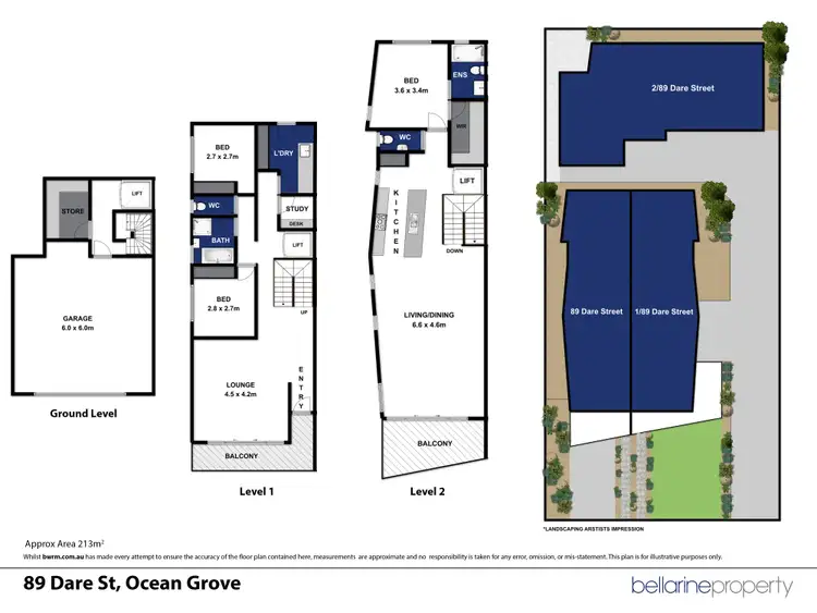 Floorplan of Homely townhouse listing, 89 Dare Street, Ocean Grove VIC 3226