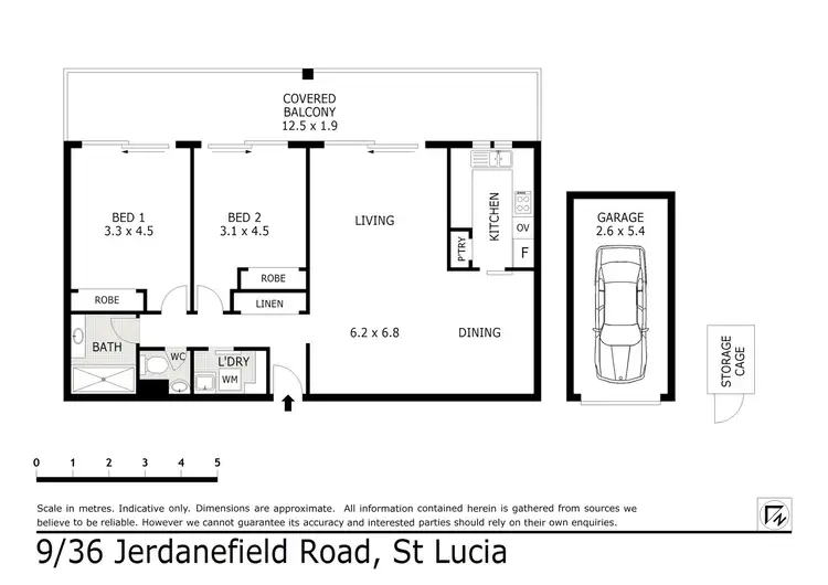 Floorplan of Homely unit listing, 9/36 Jerdanefield Road, St Lucia QLD 4067