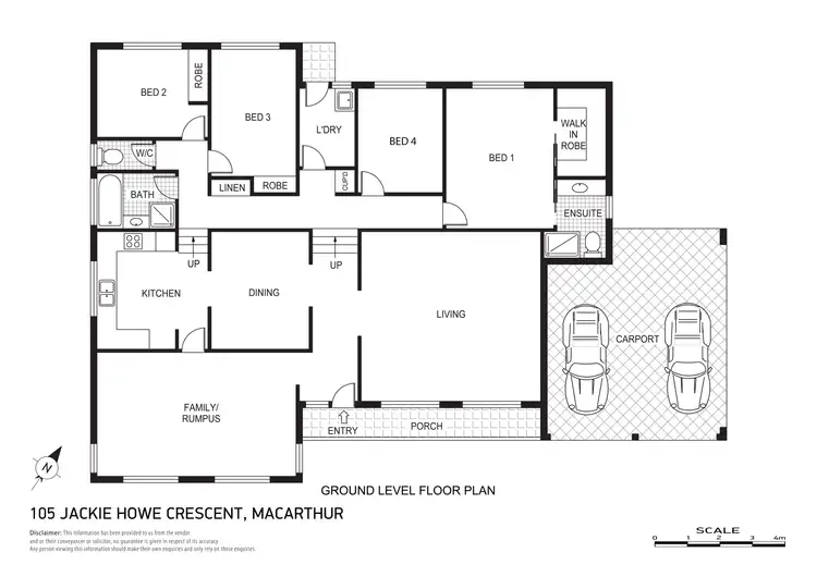 Floorplan of Homely house listing, 105 Jackie Howe Crescent, Macarthur ACT 2904
