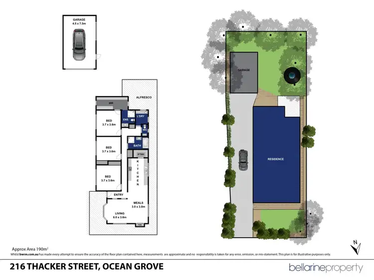 Floorplan of Homely house listing, 216 Thacker St, Ocean Grove VIC 3226