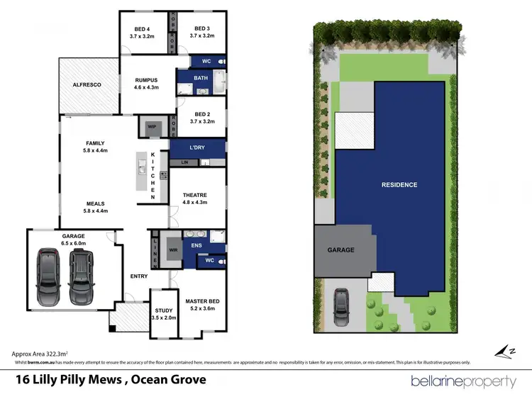 Floorplan of Homely house listing, 16 Lilly Pilly Mews, Ocean Grove VIC 3226