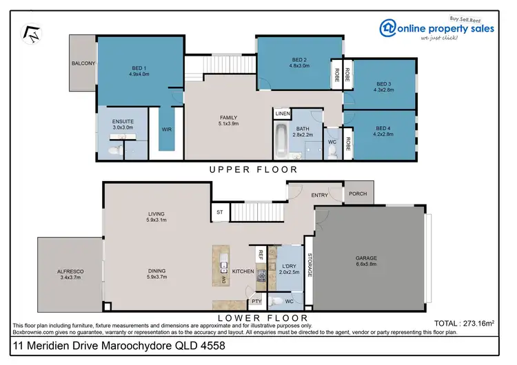 Floorplan of Homely house listing, 11 Meridien Drive, Maroochydore QLD 4558