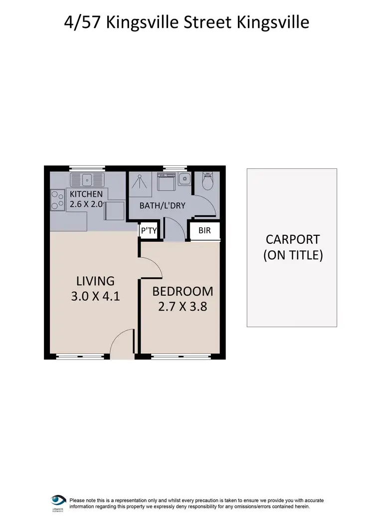 Floorplan of Homely unit listing, 4/57 Kingsville Street, Kingsville VIC 3012