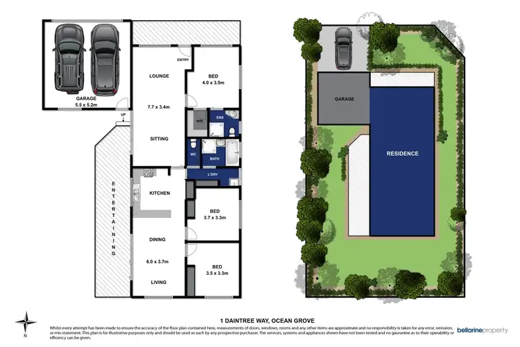 Floorplan of Homely house listing, 1 Daintree Way, Ocean Grove VIC 3226