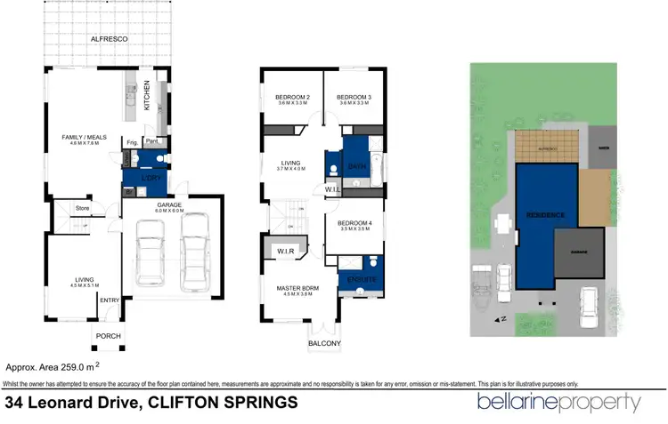 Floorplan of Homely house listing, 34 Leonard Drive, Clifton Springs VIC 3222