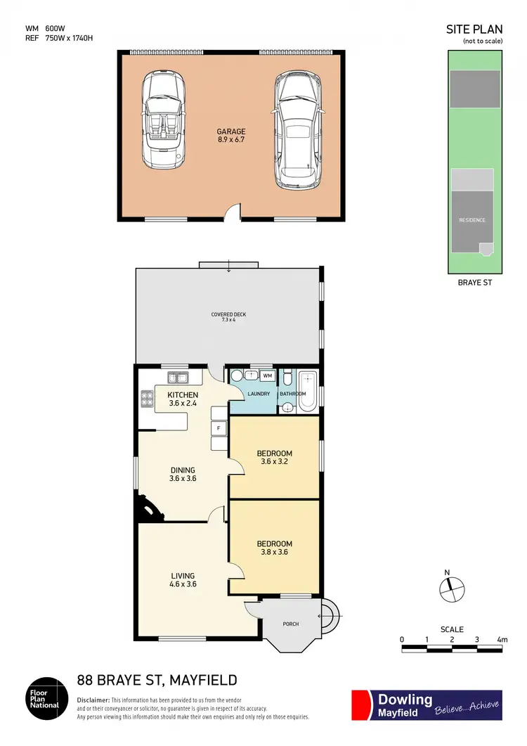Floorplan of Homely house listing, 88 Braye Street, Mayfield NSW 2304