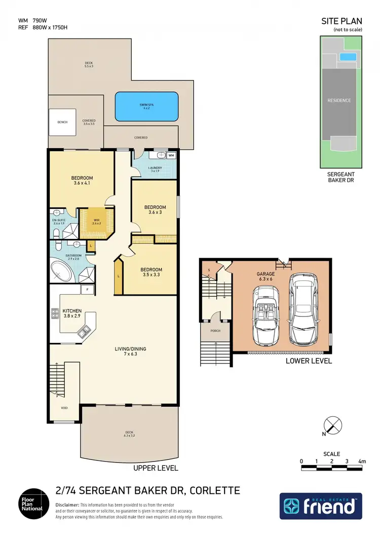 Floorplan of Homely semi-detached listing, 2/74 Sergeant Baker Drive, Corlette NSW 2315