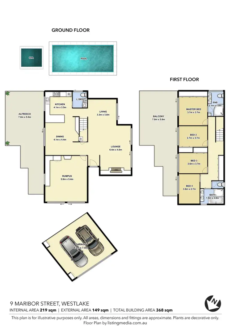Floorplan of Homely house listing, 9 Maribor Street, Westlake QLD 4074