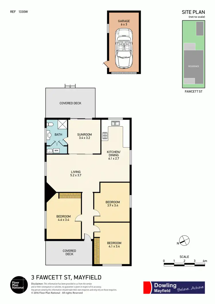 Floorplan of Homely house listing, 3 Fawcett Street, Mayfield NSW 2304