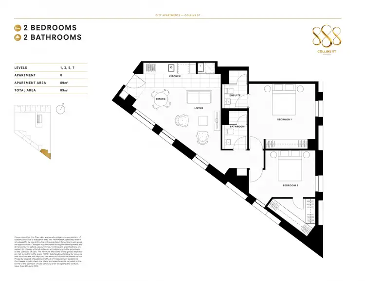 Floorplan of Homely apartment listing, 308E./888 Collins Street, Docklands VIC 3008